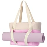Axcone Bolsa de Transporte Para Mujer,Bolsa de Transporte Acolchada con Cremallera,Bolsa Gimnasio de Deporte con Correas para Esterilla de Yoga para Viajes y Deportes(XQ03-Pink)
