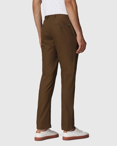 Image of Blackberrys Men's Cotton Blend Solid Slim Fit Casual Trousers