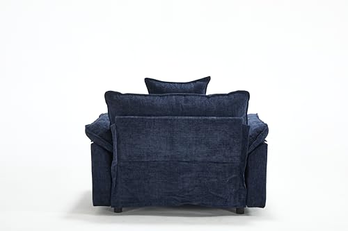 ERYE 45" Deep Seat Accent Chair Comfy Chenille Upholstered Armchair with Removable Pillow-top Armrests, Modern Sofa Chair for Home Apartment Living Room Bedroom Corner by ERYE - Used condition - Image 3