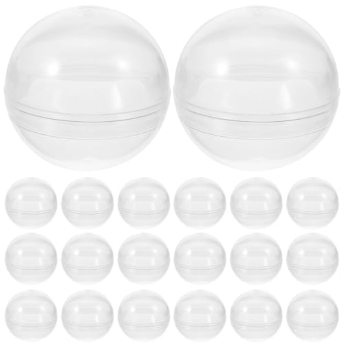 50PCS Clear Plastic Capsules for Vending Machines 1.49 Inch Transparent Fillable Balls for Toys Beads and Collectibles Display and Storage