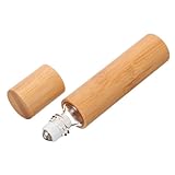 LOLIPPYY Leere Glas-rollflasche Mit Bambus-rollerverschluss Nachfüllbarer Travel-parfümflakon Für Ätherische Öle Und Kosmetika Kompakt Leicht Zum Befüllen Und Mitnehmen