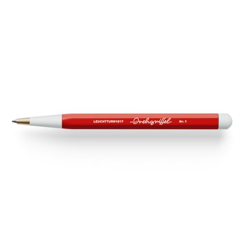 Image of LEUCHTTURM1917 Ball Point Pen Drehgriffel No.1 Cherry Red | Royal Blue Ink, Drehgriffel No. 1, Twist Mechanism, 0.7mm Tip, Office Pen, Journal Pen, Writing