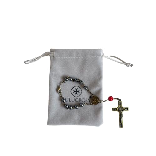 6cm Black Gallstone Rosary Catholic Rosary For Car Hanging Prayer