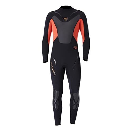 Hombre Traje de Neopreno Completo 3mm, SCR Neopreno Trajes de Buceo Mantiene abrigado Alta Elasticidad Alta Elasticidad Manga Larga Cremallera Posterior - Buceo Retazos Otoño Verano,Naranja,M Cover