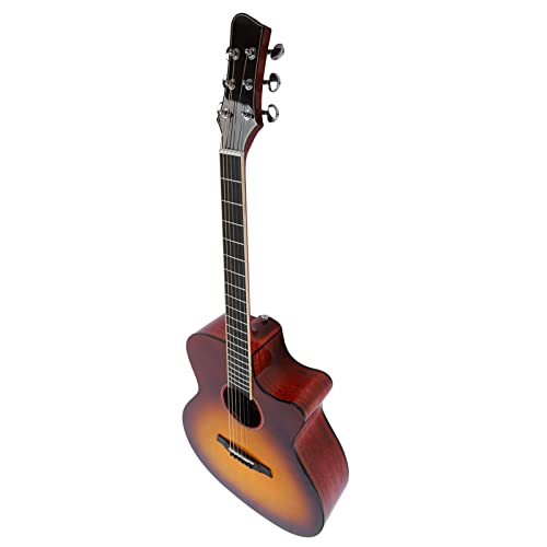 Kit de Démarrage pour Débutant en Guitare Folk, Longue Durée de Vie, Miroir amélioré pour Guitare Acoustique en Bois Massif Entièrement équipé pour les Mélomanes (Couleur du coucher du soleil) - Les Beatles, Paul McCartney, John Lennon, RIngo Starr, George Harrison Kit de Démarrage pour Débutant en Guitare Folk, Longue Durée de Vie, Miroir amélioré pour Guitare Acoustique en Bois Massif Entièrement équipé pour les Mélomanes (Couleur du coucher du soleil) – Image 4