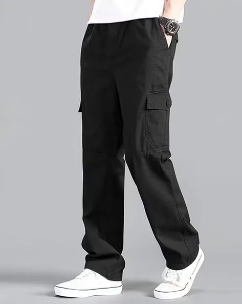 Image of Vikita Enterprise Men's Relaxed Fit Cotton Cargo Pant with Full Length and Zipper Closure Type | Mens Cargo Pants with Pocket
