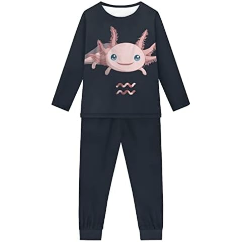 Howilath Cartoon Axolotl Pajama Set for Kids Cover