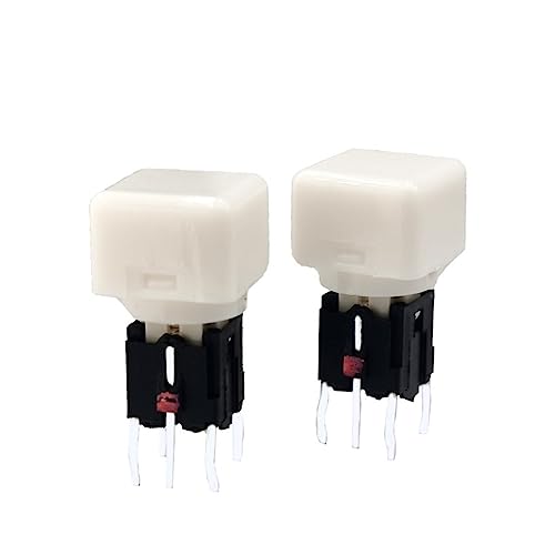 Interrupteur à tête carrée blanc 2 pièces avec lumière pour console