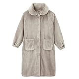 [ニッセン] ルーム ワンピース ガウン 着る毛布 パジャマ ルームウェア 毛布屋さんが作った あったか もこもこ レディース 冬 M グレージュ