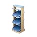 ZLI Estante para Zapatos Zapatero Pequeño para Entrada, Habitación Baño Estante Organizador de Almacenamiento de Zapatos con Spin Base, Capacidad hasta 6 Pares de Zapatos (Color : Blue)