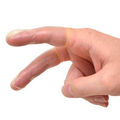 指ドーム 潤滑剤付き指サック ～指用スキン（指用避妊具）～ オカモト製コンドームと同じ潤滑剤コーティング済の指用コンドーム（20枚）※ペペ スムージー 5mLセット - 画像3