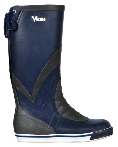 Viking Mariner 16” Deck Boots - Heavy Duty Waterproof Rubber Boots for Men and Women with Slip-Resistant Outsole