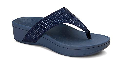 Vionic Women's Naples Platform Sandal - Toe Post Sandals with Concealed Arch Support