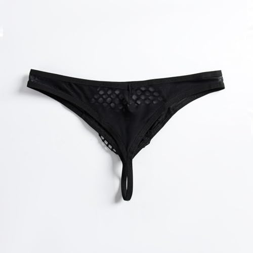 Men's Sexy Thongs Mesh See-Through Bikini Breathable Jockstarp Soft Stretch Underwear for Men 5