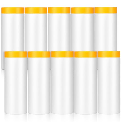 10 Rolls Pre-Taped Masking Film for Painting