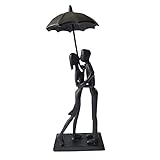 Couple Sculpture,10” Cast Iron Passionate Love Statue, Loving Couple Metal Ornament Figurine, Anniversary, Wedding, Christmas, Valentines Day Gift for Her, Husband Gifts, Home & Office Decoration