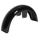 KUAFU Motorcycle 19' Wrapped Front Fender Compatible with 1994-2013 Harley Touring Street Glide Road King Glide Police Ultra Classic CVO FLHTCSE FLHT Bagger Mudguard Powder Coated Steel Black