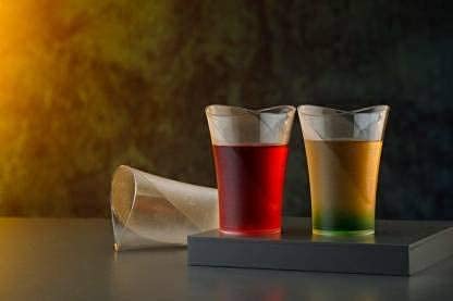 SIX SIGMA (Set 6 Pieces Drinking Beverages Transparent Water Glass Set, ABS Poly Carbonate Unbreakable Clear, 6 Pcs Plastic Design Stylish Glass/Beverages Glass/Beer Glass/Wine (200 ML) 4