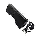Kisangel USB Desktop Lautsprecher mit Clip Tragbarer PC Computer Speaker Kompakter USB Lautsprecher für Notebook Kräftiger Sound Praktisches Plug Play für Büro und Zuhause