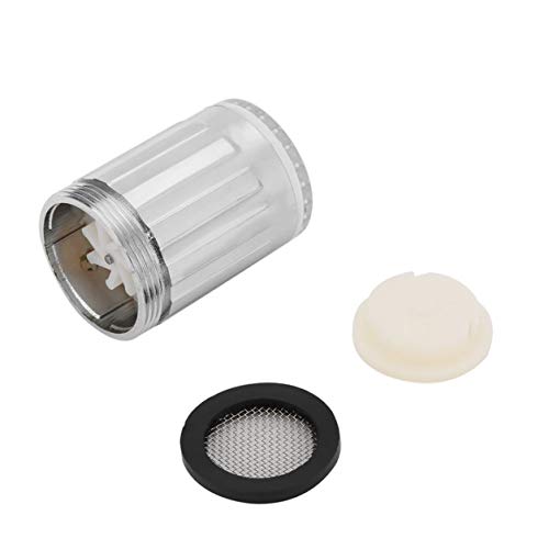 3 Color LED Light Change Faucet Shower Water Tap Temperature Sensor No Battery Water Faucet Glow Shower Left Screw Cover