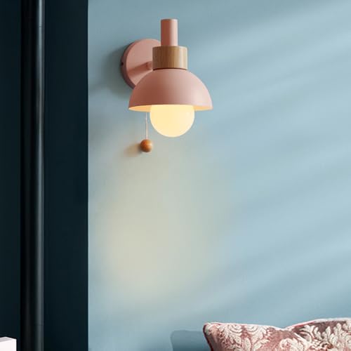 Lámpara de pared con interruptor de tirador y diseño moderno de 1 luz 3