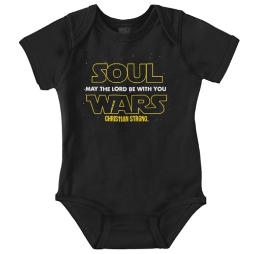 Image of Brisco Brands May The Lord Be With You Christian Baby Romper Boys or Girls