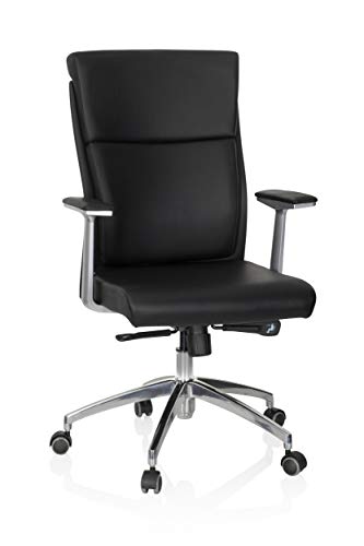 Preisvergleich Produktbild hjh OFFICE Bürostuhl / Chefsessel Monza 10 Leder schwarz