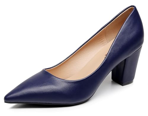 Image of VenusCelia Women's Lewin Pump Chunky Heel Shoe