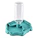 Furpaw Distributeur d'eau pour Reptile, Distributeur 2 en 1 de Nourriture Anti Debordement Bol, Gamelle en Plastique pour Tortue Terrestre Gecko - Bleu