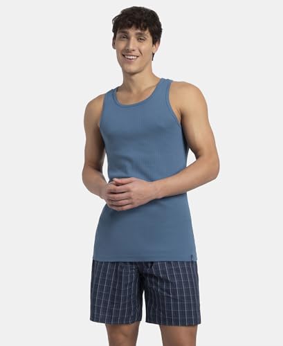 Image of Jockey 9922 Men Super Combed Cotton Rib Round Neck with Racerback Gym Vest