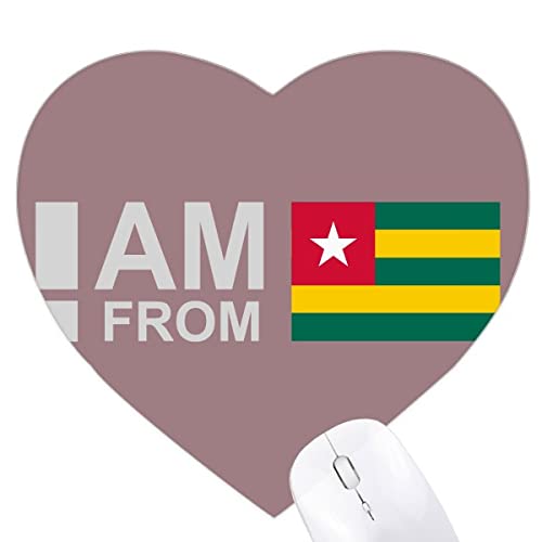 je suis du togo Jeux de tapis de souris en forme de coeur