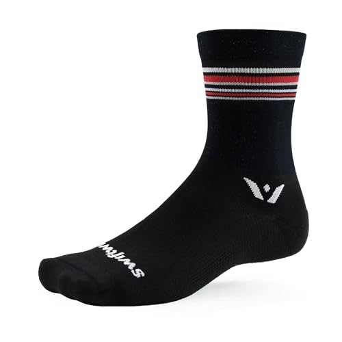 Image of Swiftwick - ASPIRE Mid-Crew Cycling Socks, Maximum Breathability, Moisture Wicking