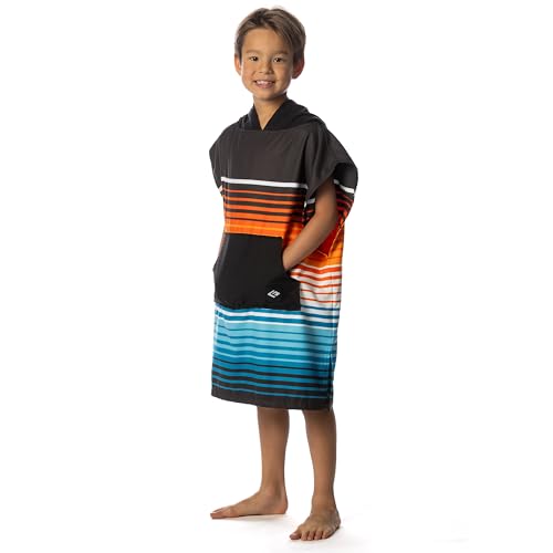 Image of Flow Changing Poncho for Kids - Microfiber Hooded Swim Towel Poncho for Boys & Girls, Perfect for Beach, Pool, or Swim - Quick Dry, Absorbent, Light Weight, and Easy to Pack (Sunset Drift, Small)