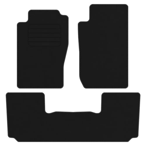 Jeu de tapis de sol en velours pour Nissan Patrol GR Y61 année de construction 1998-2013 3 pièces Avec protège-talon Ajustement neuf Basic