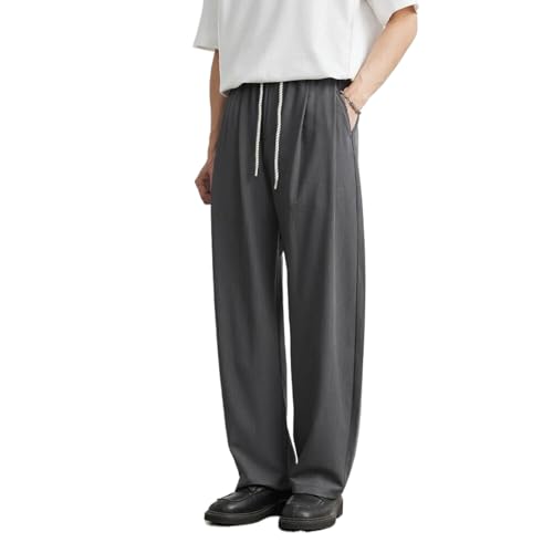 Men's Straight Suit Pants Summer Casual Wide Leg Pants - Main Image