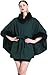 Women's Cape Coat Bow Tie Faux Fur Collar Poncho Fashion Trend Elegant Lapel Poncho Comfortable Warm Party Dress Up(Dark Green)