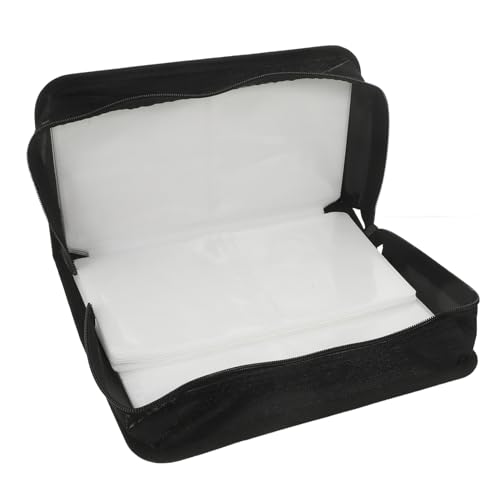 GRIRIW Sleek CD Case Capacity Compact Disc Storage Pouch for Organized Media Collection Lightweight and Sturdy Design for Home Car Use Stylish