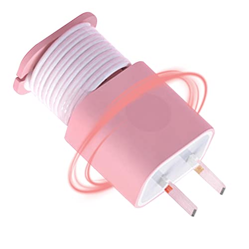 PIGMANA Protector de cargador de silicona 2 en 1 | Funda de almacenamiento de cable de datos antiroturas, organizador de cables de viaje portátil y protector compatible con cargador y cable de datos Cover