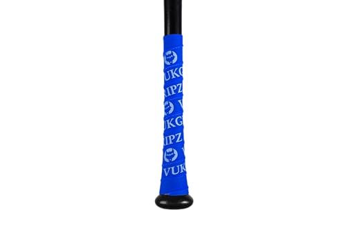 VukGripz Pulse Blue Baseball Bat Grip Tape - Non-Sticky, Friction-Based, Moisture-Wicking, Vibration-Reducing Batting Grips for Baseball & Softball - Official Bat Tape Grip of Team USA, USA-Made