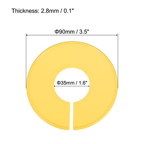 PATIKIL Clothes Dividers 10 Pack Blank Clothing Rack Size Sorting Reusable Wardrobe Round Hanger Separator, Yellow - Image 2