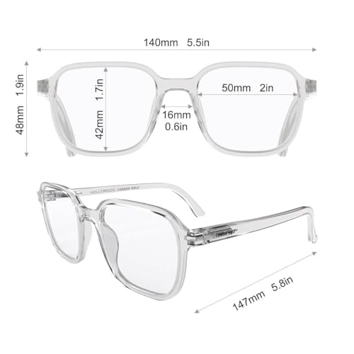 Image of LONDON MOLE Hollywood thin lightweight reading glasses | Sleek square frame | Contemporary minimal style | Men and women