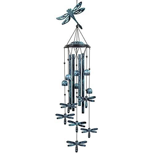 Monsiter QE Wind Chimes, Outdoors Wind Chimes with 4 Aluminum Tubes - Dragonfly Wind Chime with S Hook, Wind Bells Hanging Decorate for Patio, Garden, Backyard or Porch