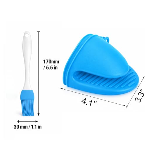 Image of Premium Air Fryer Accessories Combo Pack of 10 Pcs - Reusable Silicone Air Fryer Liners with 500ml Oil Sprayer Bottle, Baking Brush, Spatula & Heat Resistant Clip | Complete Air Fryr Cooking Set