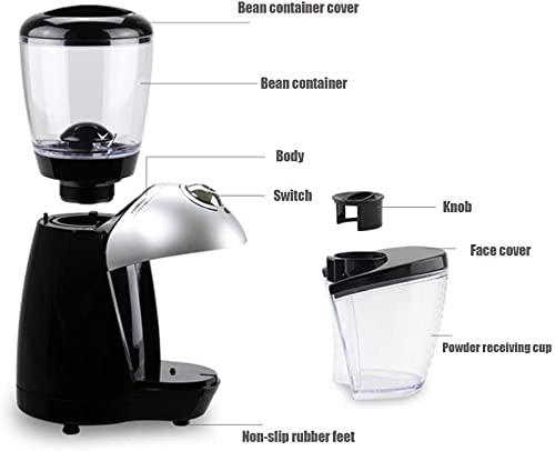 QMJHHW Molinillo De Café Semiautomático Molinillo De Café Eléctrico Molinillo De Café Ajustable De 8 Modos, Disco De… - Imagen 8