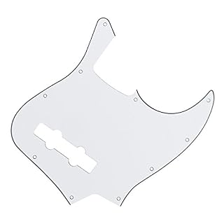 FLEOR 10 trous Jazz Bass Pickguard 3Ply Scratch Plate sans encoche Truss Rod pour Fender Standard 4 Cordes Modèle Jazz… - Les Beatles, Paul McCartney, John Lennon, RIngo Starr, George Harrison FLEOR 10 trous Jazz Bass Pickguard 3Ply Scratch Plate sans encoche Truss Rod pour Fender Standard 4 Cordes Modèle Jazz… – Image 4