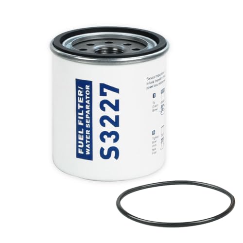 S3227 18-7922 Fuel Filter Marine Water Separator Compatible with Marine Outboard Motor Replaces 9-37882 320R 490R-RAC-01 18-7922 18-7922-1