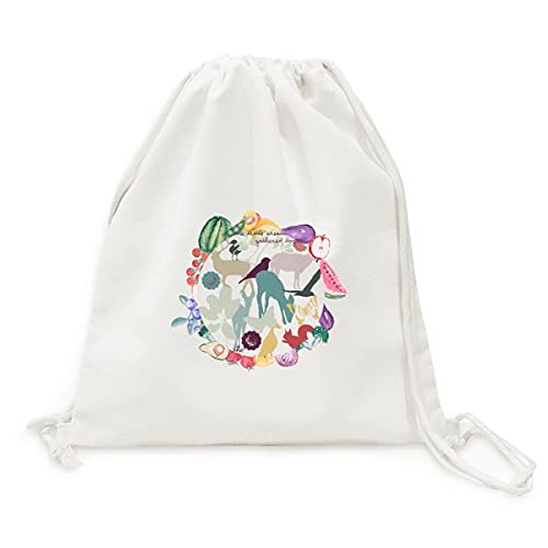 Sac en tissu pliable oiseau fleur environnement pour fruits et légumes