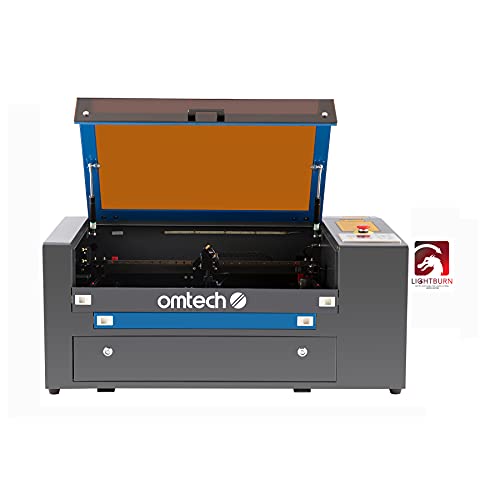 OMTech 50W CO2 Laser Engraver and Rotary Axis, 50W Laser Cutter Machine with LightBurn Software, 12â€x20â€ Laser Engraving Machine with 2 Way Pass Air Assist RDWorks, Laser Cutting Machine(MF-1220-50R)