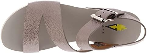 VOLATILE Women's Multi Strap Sandal Wedge, Pewter, 7 | Image 1