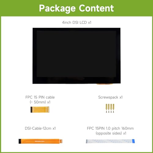 Image of waveshare 4inch Capacitive Touch Display Compatible with Raspberry Pi5 /4B /3B+ /3A+ /CM3+ /4 480x80 Resolution DSI Interface IPS Optical Bonding Screen